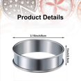 thumbnail image 3 of 30 Piezas Anillos de Tarta de Muffin Anillo de Tarta de Doble Rollo Anillos de Muffin de Acero Inoxidable Anillo Redondo de Metal Molde para Hacer Alimentos, 3 of 4