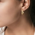thumbnail image 4 of Lancharmed Gold Plated Earrings for Womens,Irregular Geometric Circles Earring Valentines Gifts, 4 of 7