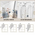 thumbnail image 5 of Navy Blue Spring Floral Swag Valances for Windows, Kitchen Curtains 36 Inch Length 2 Panels Set, Elegant Pastoral Flowers Watercolor Short Curtains for Small Windows Rod Pocket Cafe Curtains 28"x36", 5 of 8