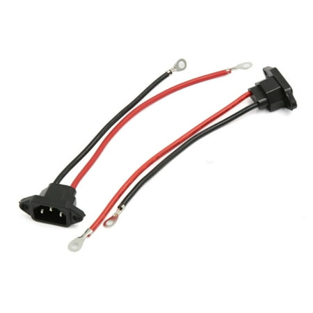 Socket Terminal - 2pcs 3 Terminal Male Electric Bike Scooter Charger Charging Plug Socket Wire