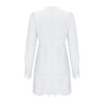 thumbnail image 4 of Winter Savings Clearance! Lindreshi Fall Dresses for Women Homecoming Dresses Fashion Women's Spring/Summer Lantern Long Sleeve V-Neck Solid Color Dress, 4 of 6
