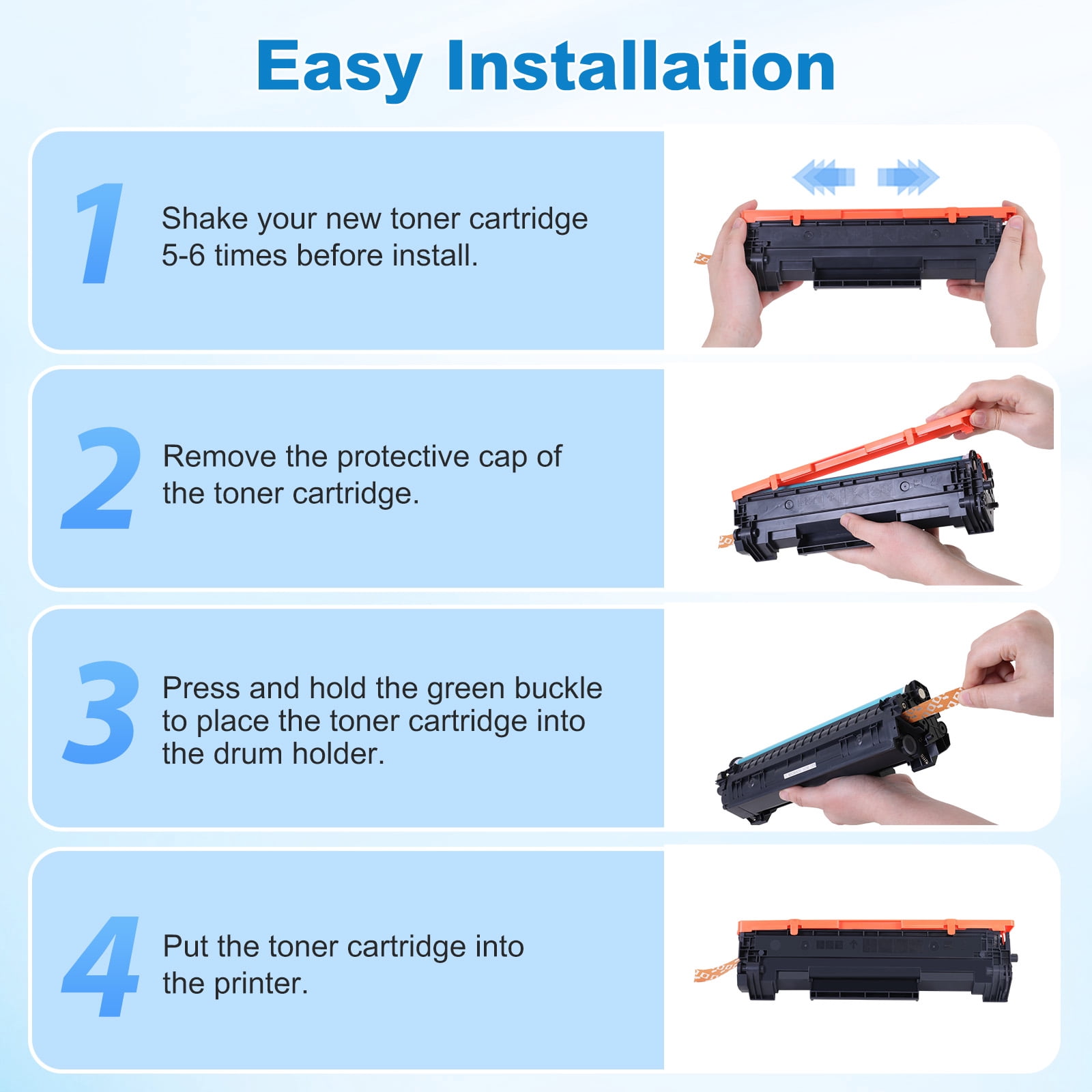 141X 141A Toner Cartridge Black (With Chip) Compatible for HP 141A W1410A for LaserJet MFP M140w M139w M110w Printer High Yield Ink (1 Packs)
