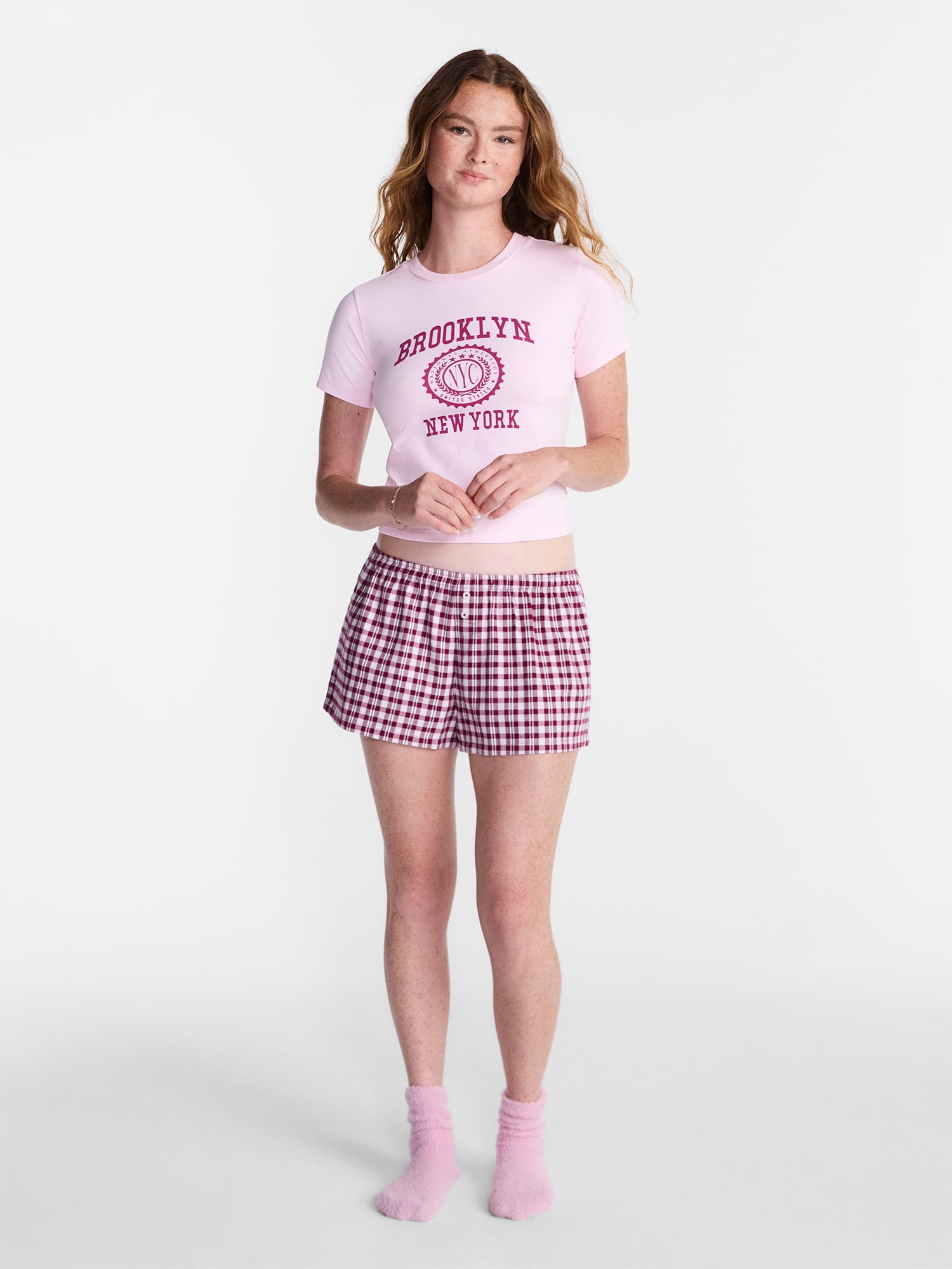 No Boundaries Sleep Boxer Shorts, Women's XS-XXL