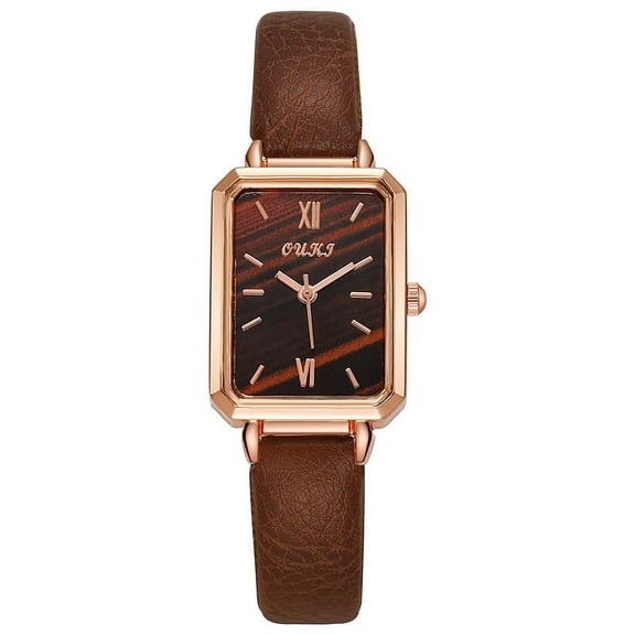 Women's Vintage Square Dial Belt Watch with Adjustable Buckle, Retro Style Quartz Analog Watch, Ideal Gift for Her on Special Occasions