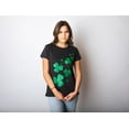 thumbnail image 4 of Womens Glitter Shamrocks T Shirt Funny St Saint Patricks Day Shamrock Clover Tee Womens Graphic Tees, 4 of 9