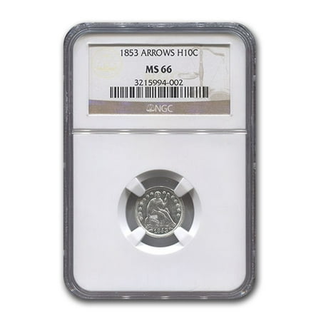- 1853 Liberty Seated Half Dime w/Arrows MS-66 NGC