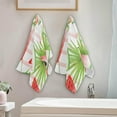 thumbnail image 4 of Summer Watermelon Palm Leaves 2 PCS Hand Towels for Bathroom, Watercolor Fruit Kitchen Towel Ultra Soft and Absorbent Decorative Fingertip Face Bath Towels for Spa & Hotel, 28.3"x 14.4", 4 of 5
