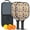 Pioneer Flower Floral-1, variant on Pickleball Paddles Set,Pioneer Flower Floral Print Pattern Fiberglass Surface Pickleball Racket Set with 2 Indoor Outdoor Pickleball Balls and Pickleball Bag,Pickle-ball Equipment