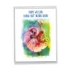 1 Big Get Well Card (8.5 x 11 Inch) - Funky Rainbow Sloth Feel Better J6866AGWG
