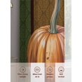 thumbnail image 2 of Orange Pumpkin Sheer Curtains 45 Inch Length 2 Panels Set, Semi Transparent Voile Rod Pocket Curtains for Living Dining Room Bedroom Drapes Green Fall Thanksgiving Paisley Autumn, 2 of 8