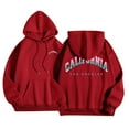 thumbnail image 3 of California Los Angeles Hoodies for Women 2025 Long Sleeve Y2K Hoodie with Pockets Hooded Sweatshirt Pullover Tops, 3 of 8