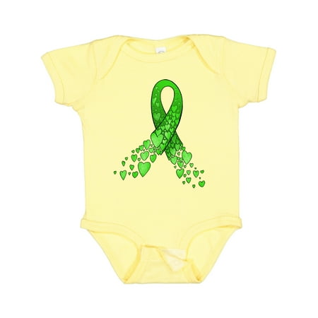 

Inktastic Mental Health Awareness Ribbon with Green Hearts Gift Baby Boy or Baby Girl Bodysuit