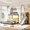 Black, variant on Leumius Twin over Full Playhouse Metal Bunk Bed with Slide & Ladder, House Shaped Bunk Bed with LED Light Strip, Privacy Curtain, Movable Storage Cabinet and Hanging Rod for Bedroom White