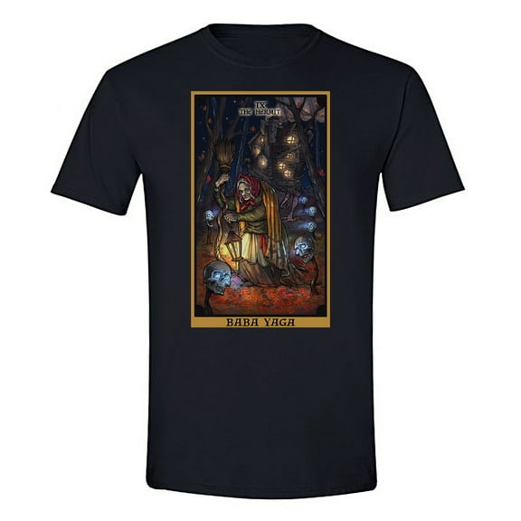 The Ghoulish Garb Baba Yaga In The Hermit Tarot Card Shirt Small