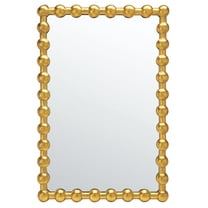 SAFAVIEH Rynne 25 in. x 37.5 in. Solid Frame Mirror, Gold Foil