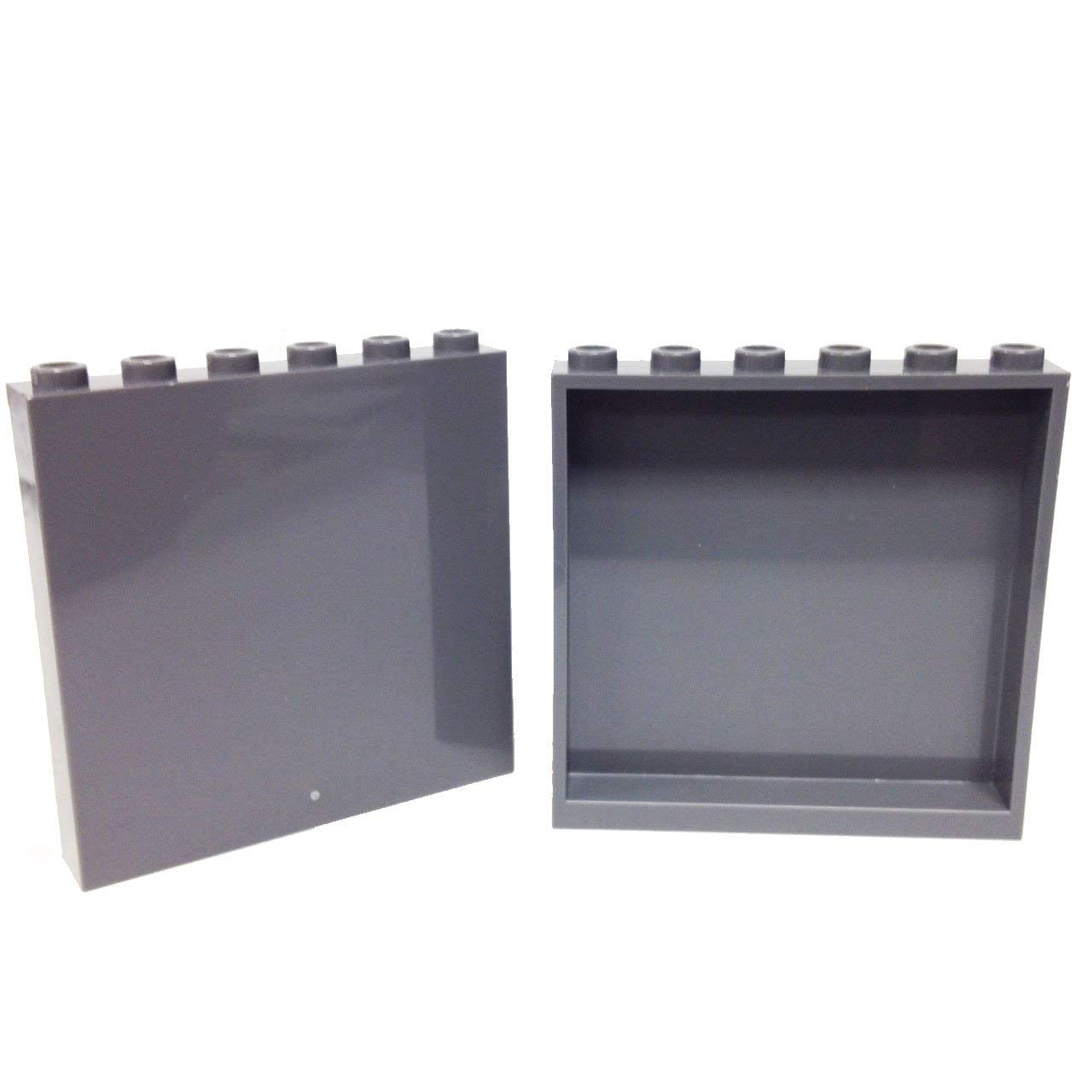 LEGO LOT OF 20 NEW BLACK PANELS 2 X 6 X 6 WITH WINDOW SLOT PIECES