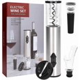thumbnail image 1 of 4 In 1 Electric Wine Opener Set, Cordless Battery Operated Automatic Corkscrew Wine Bottle Opener With Foil Cutter, Wine Pourer, Vacuum Stopper, For B, 1 of 5