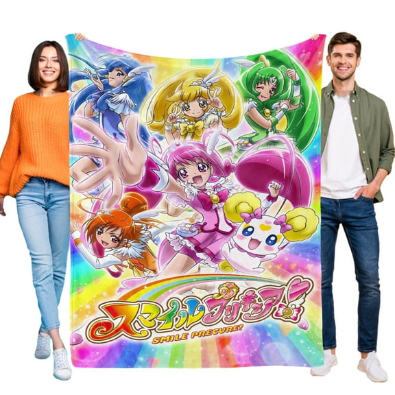Throw Blanket for Pretty Cure Bed Couch Soft Warm 30x40 Inch Flannel Blanket for Kids Boys Girls Gifts Home Decor