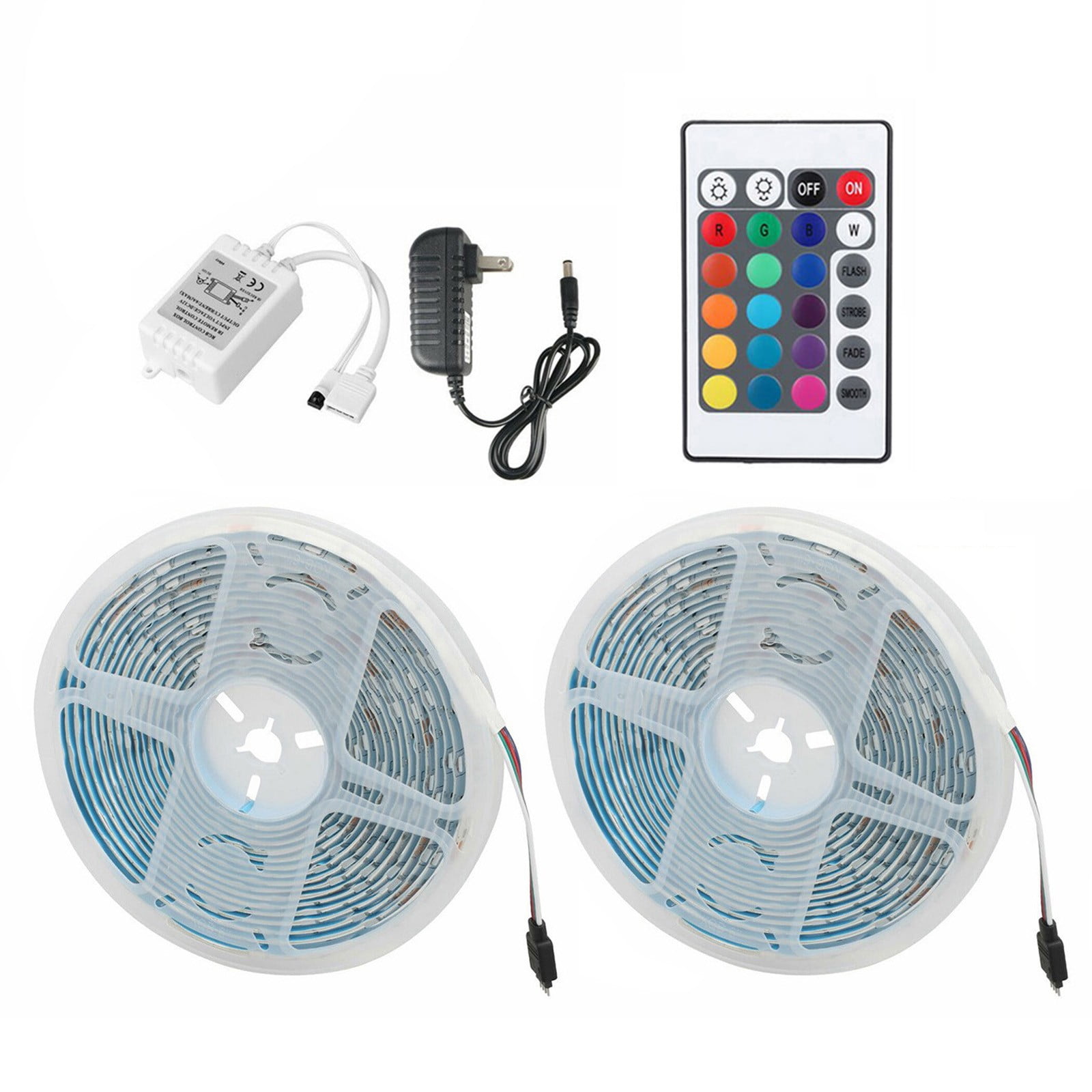 24 Key Remote Controller 10M 3528 SMD RGB Flexible LED Light Strip 600LEDs Kit 