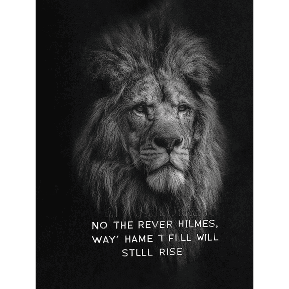 Lion King Motivational Quote Canvas Wall Art 15.75x11.81 Inches