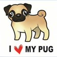 thumbnail image 2 of CafePress - I Love My Pug Body Suit - Long Sleeve Cotton Baby Bodysuit, 2 of 4