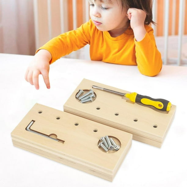 Juego De Tablero Montessori De Destornilladores Y Cerraduras | Meses sin interés Juego De Tablero Montessori De Destornilladores Y Cerraduras | Meses sin interés