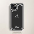 thumbnail image 1 of Funda de teléfono translúcida esmerilada para iPhone, carcasa protectora de silicona, línea bidimensional, cómic, iPhone 13 Pro Max, iPhone 14, 12, 11, XS, XR, X, 1 of 4