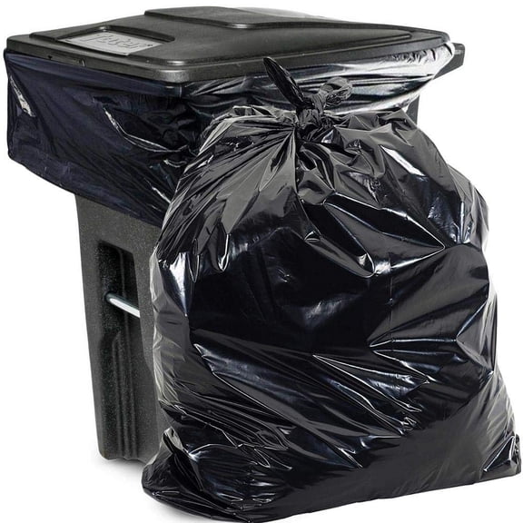 Garbage Bags Low Density Polyethylene Black 250 count 40 x 46 in 40-45 Gallon Capacity