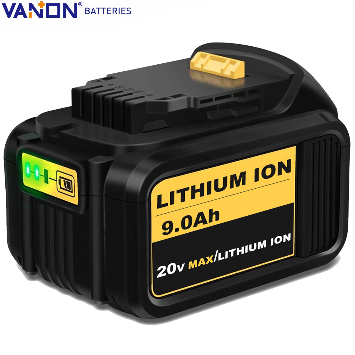 VANON DCB200 5.0Ah 20V MAX Lithium Ion Replacement Battery for Dewalt 18V DCB184 DCB200 DCB182 DCB180 DCB181 DCB182 DCB201 XR for DeWalt 18V Batteries 4Pack