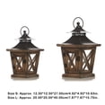 thumbnail image 3 of Bearachild Contenedor de velas, candelabro Retro para interiores, Material a prueba de viento, linterna colgante para el hogar, boda, comedor, centros de Decoración del hogar S Bearachild HA064751-01, 3 of 6