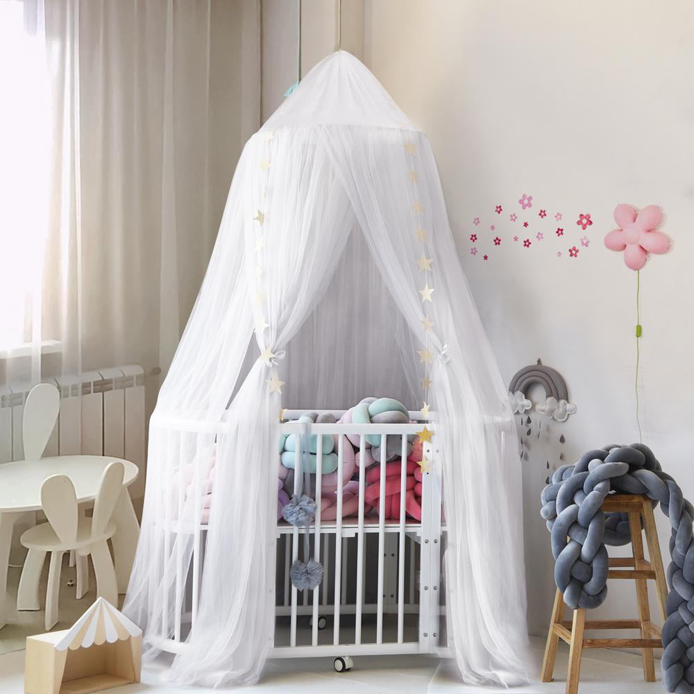 papasbox Bed Canopy for Kids Baby Bed,Kids or Adults,Mosquito Net for Bed,Dome Kids Indoor Outdoor Castle Play Tent Hanging House Decor Reading Nook Chiffon