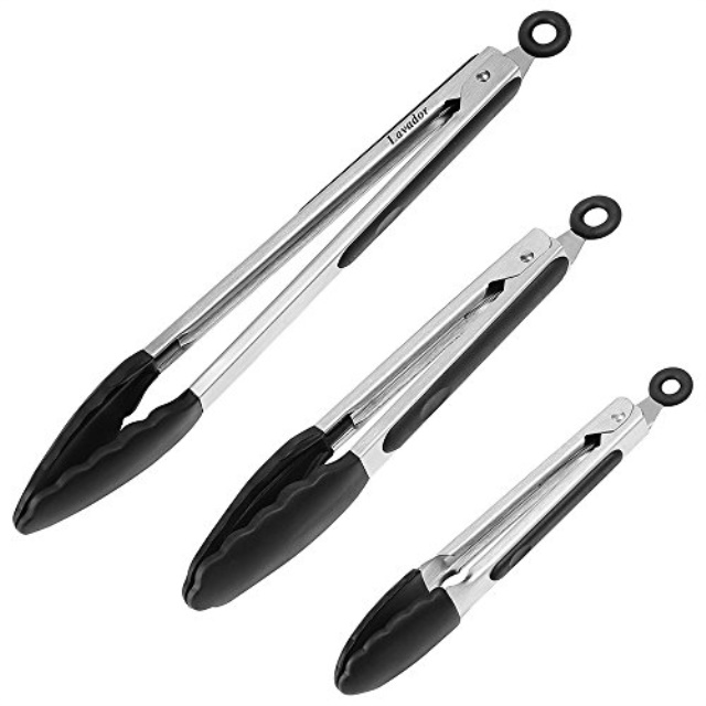 Kitchen Tongs,Set of 37, 9, 12 Inch,Stainless Steel Cooking Tongs With