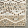 thumbnail image 2 of SAFAVIEH Veranda Luwig Geometric Indoor/Outdoor Runner Rug, Creme/Brown, 2'3" x 10', 2 of 6