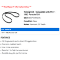 thumbnail image 2 of Timing Belt - Compatible with 1977 - 1982 Porsche 924 1978 1979 1980 1981, 2 of 2