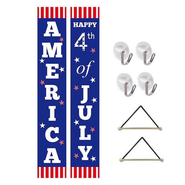 Decoraciones patrióticas para la decoración del 4 de julio, pancartas colgantes de la bandera estadounidense, suministros para la fiesta del 4 de julio, decoración del Día de la Independencia en