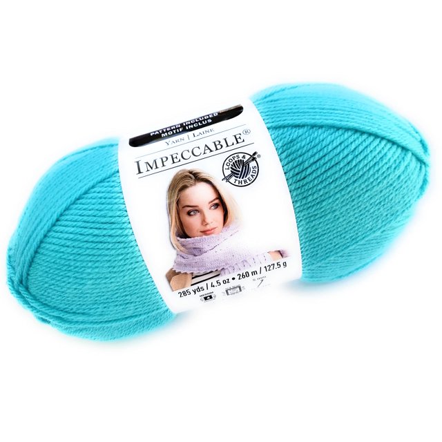 Loops & Threads Hilo Impecable 4.5 Oz. Una Bola - Verde Mar