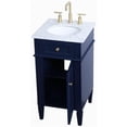 thumbnail image 3 of 18 inch single bathroom vanity in blue, 3 of 16