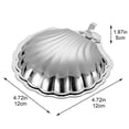 thumbnail image 2 of Jiibva Stainless Steel Shell Shaped Dessert Dish Metal Snack Tray Jewelry Storage Plate Metal Dessert Dish Table Decoration, 2 of 7