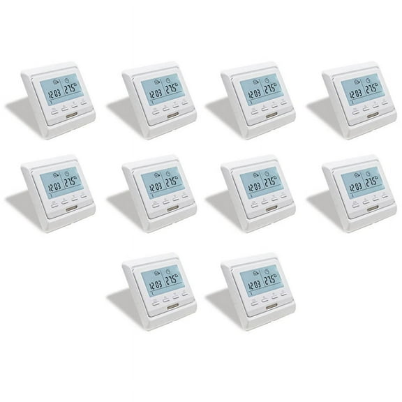 10X 16A 230V LCD Programmable Warm Floor Heating Thermostat Thermoregulator Temperature Controller Manual Mechanical