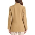 thumbnail image 3 of INSPIRE CHIC Women's Work Office Stretch Lapel Collar Long Sleeve Jacket Suit Blazer, 3 of 5