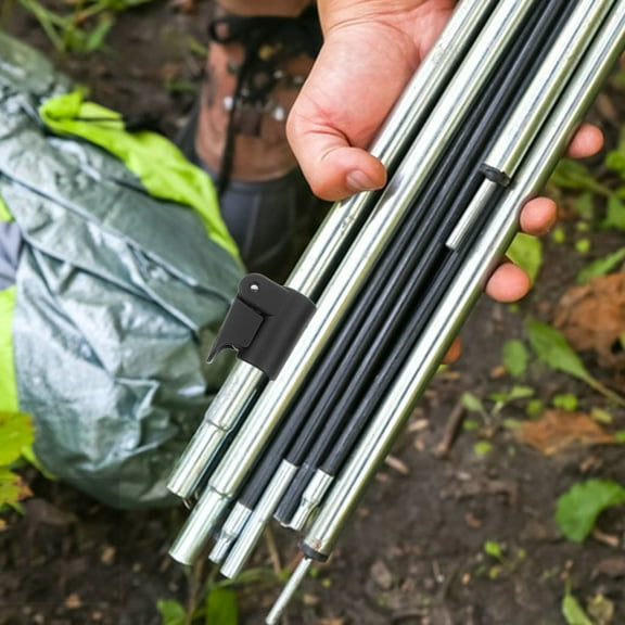 4pcs Tent Pole Connector Plastic Fittings Outdoor Pole Adapters Tent Replacement part Canopy Replacement Parts Sturdy Tent Rod Connectors (22mm to 25mm)