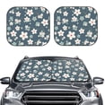 thumbnail image 2 of Naloa Blue Flower 2 Piece Foldable Car Sun Shades, Car Windshield Sunshade, Front Window Sunshade for Car, Truck, SUV - Medium, 2 of 7