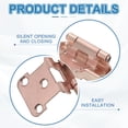 thumbnail image 3 of Uxcell Self-Closing Cabinet Hinges Semi-Overlay, Semi Concealed Flush Face Mount Cabinet Hinge with Screw Copper Tone, 3 of 7