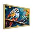 thumbnail image 2 of Designart "Pop Art Colorful Owl Watchers IV" Animals Framed Wall Art Decor - Modern Farmhouse Multicolor Owl Hallway Framed Wall Art Decor, 2 of 6