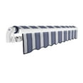 thumbnail image 3 of Awntech 16 Ft Maui Manual Heavy Duty Patio Retractable Awning (192in x 9.25in x 120in), Navy/Gray/White Multi, 3 of 9