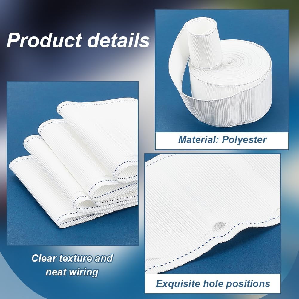 16 Yards White Curtain Tape 2.87 Inch Curtain Pleat Tape Polyester Pleater Tape for Curtains DIY Pinch Pleat Curtain and Drapes Hooks White DIY