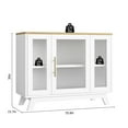 thumbnail image 3 of Luku Buffet Storage Cabinet with Fluted Glass Doors - 36" Modern Sideboard for Dining and Living Room, 3 of 9