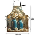 thumbnail image 2 of Kdxio Rustic Daisy Mason Jars Apron with Pockets Adjustable Kitchen Aprons for Men Women Waterproof Aprons for Cooking,Drawing,Crafting, Baking Household Cleaning, 2 of 5