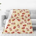 thumbnail image 4 of Salouo Cartoon Popcorn Print Bed Blankets,Flannel Blanket Comfortable Air Conditioning Blanket Lightweight Blanket for Sofa Bed Travel & Couch -40"x30", 4 of 8