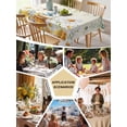 thumbnail image 5 of Daisy Spring Floral Table Cloth, Waterproof Tablecloth for Rectangle Tables, Farmhouse Botanical Green Leaves Reusable Washable Fabric Table Cover for Restaurant Kitchen Dining Tables 60"x84", 5 of 9